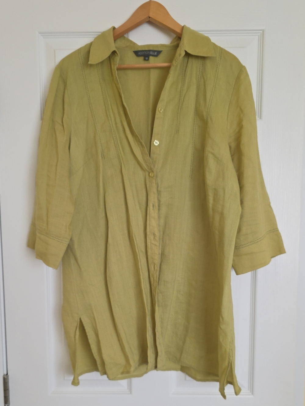 VINTAGE Addition Elle Olive-Green Button Front Tunic